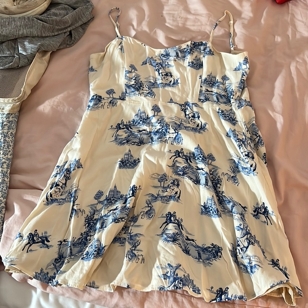 Blue & White Patterned Dress